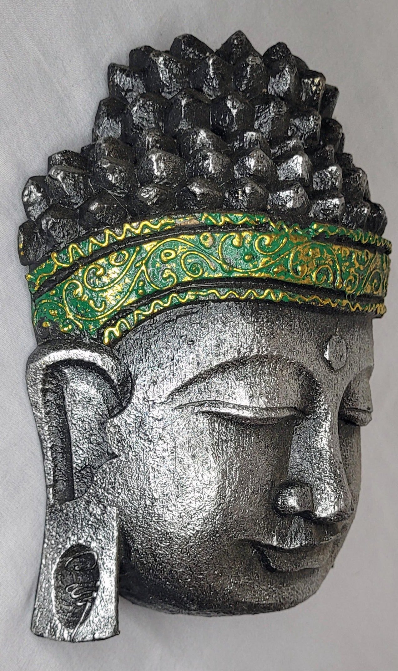 Buda durian - Buddha duren 20 cm (Plateado / Verde) - 101