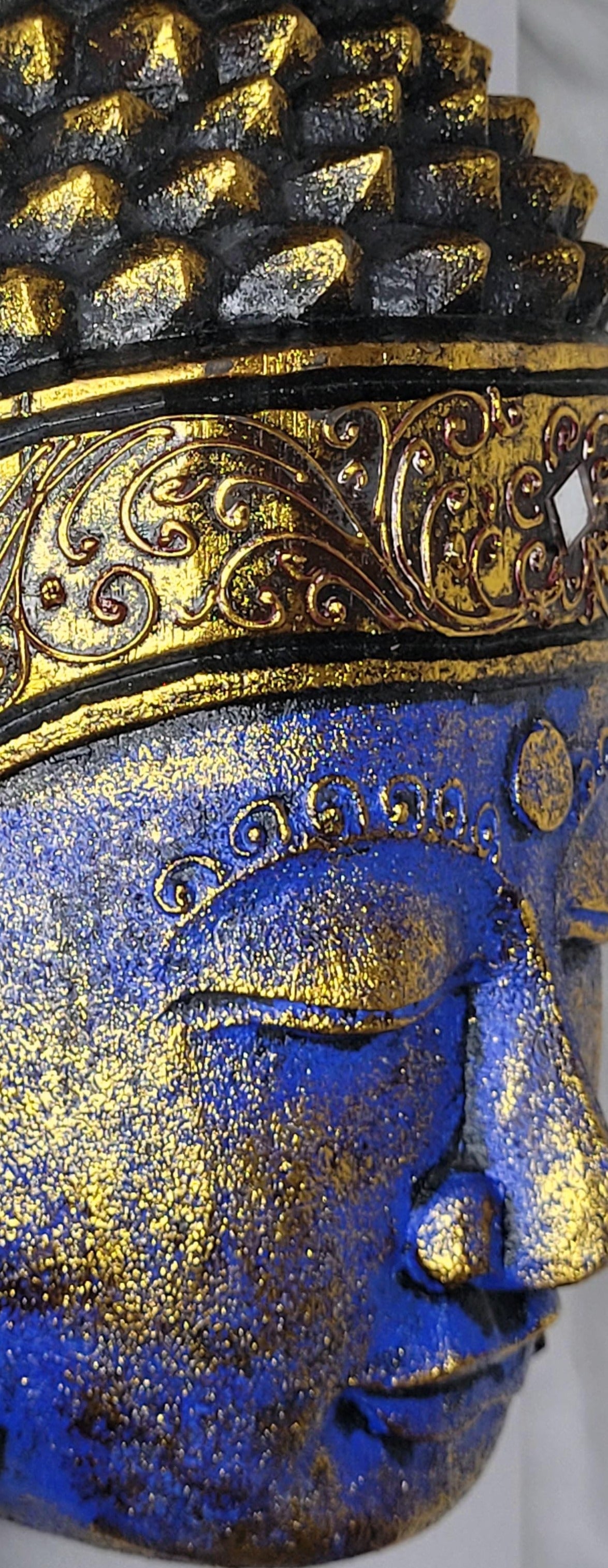Buda durian - Buddha duren 30 cm (Azul / Dorado) - 112