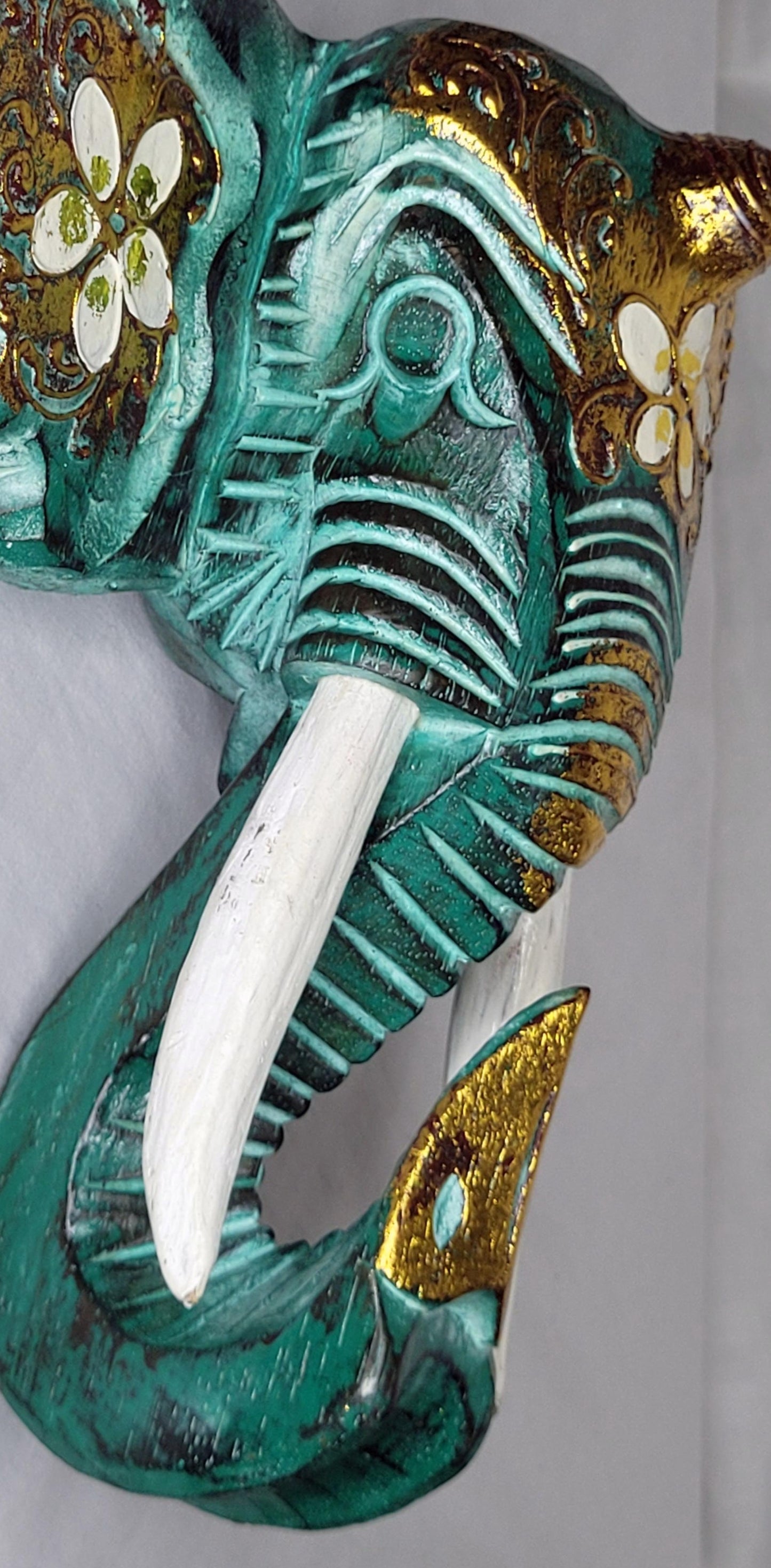 Kepala Gajah - Cabeza Elefante 25 cm (Verde 1) - 119