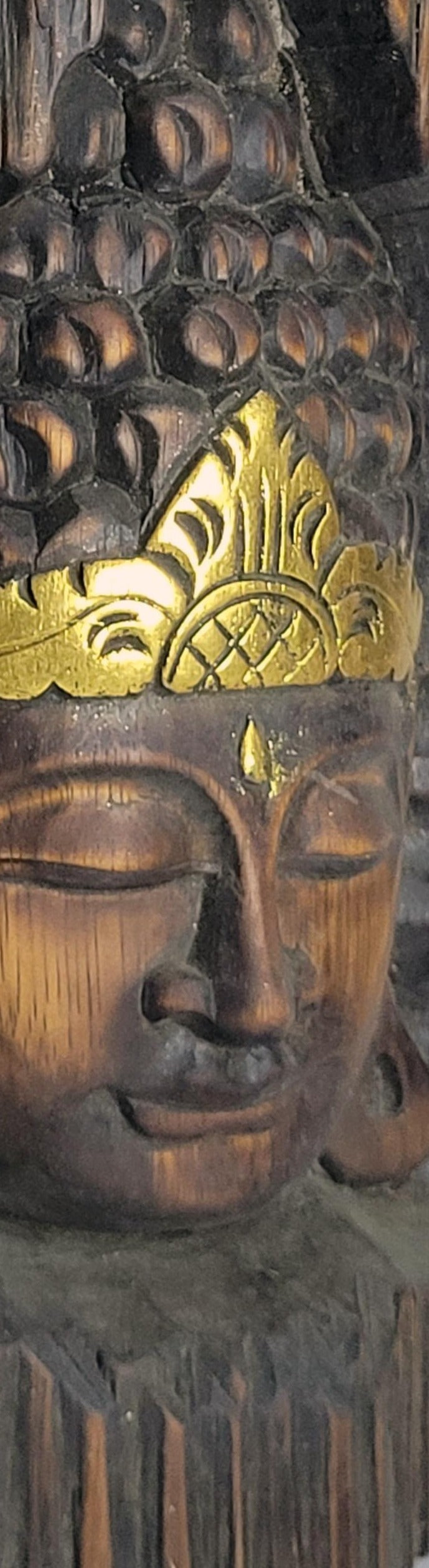 Buddha ukir - Buda árbol 40 cm (Café) - 129