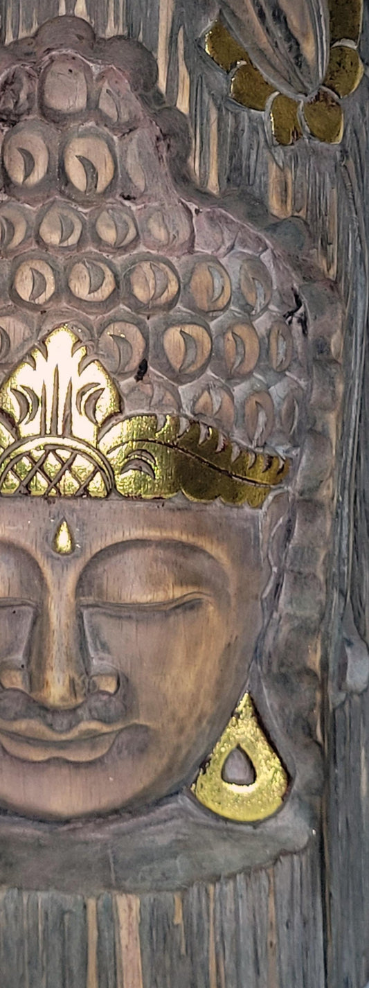 Buddha ukir - Buda árbol 40 cm (Café) - 132