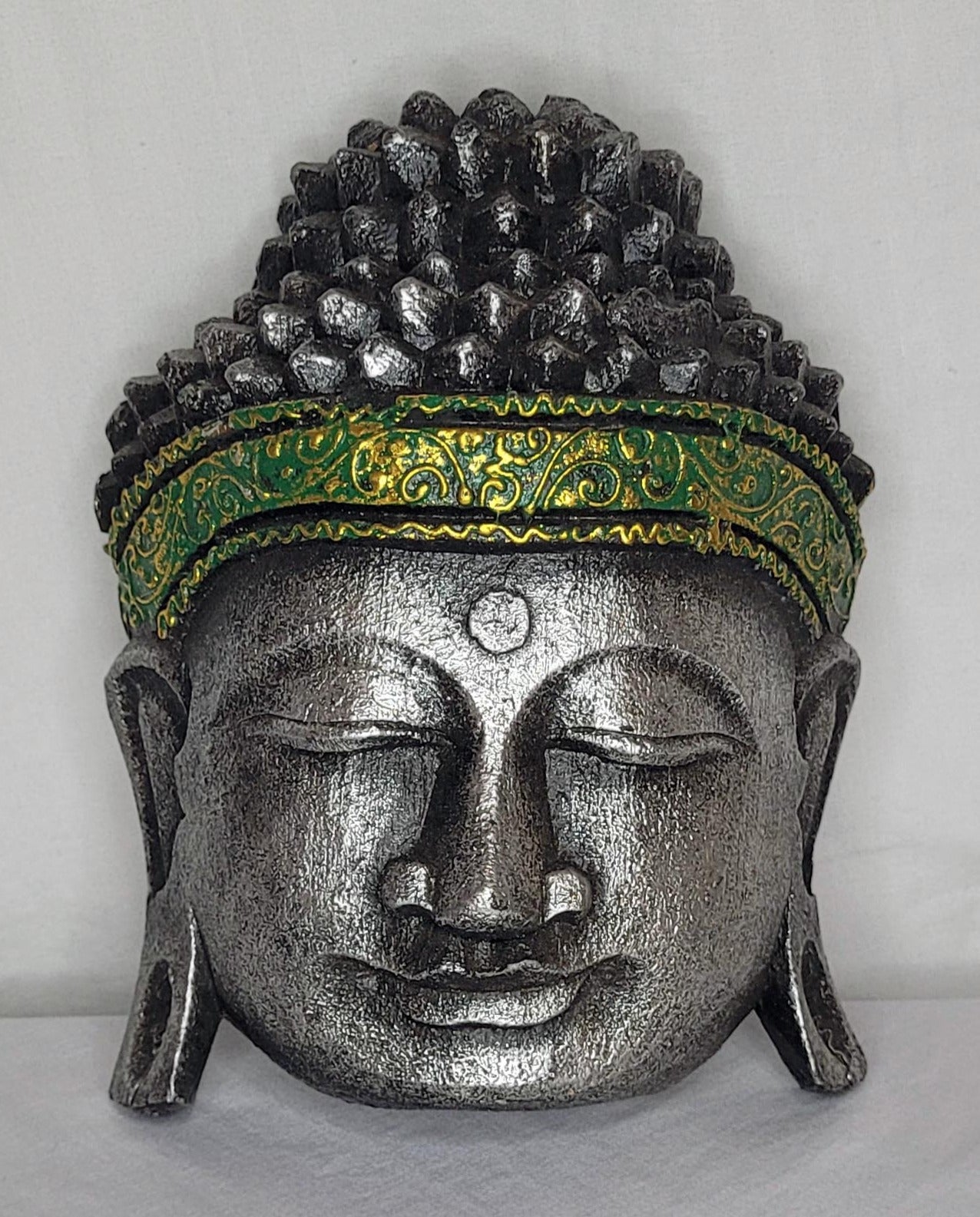 Buda durian - Buddha duren  20 cm (Plateado / Verde) - 101