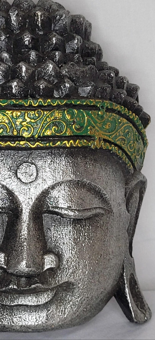 Buda durian - Buddha duren  20 cm (Plateado / Verde) - 101