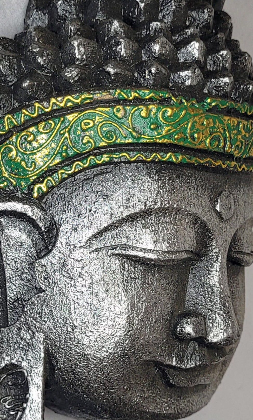 Buda durian - Buddha duren  20 cm (Plateado / Verde) - 101