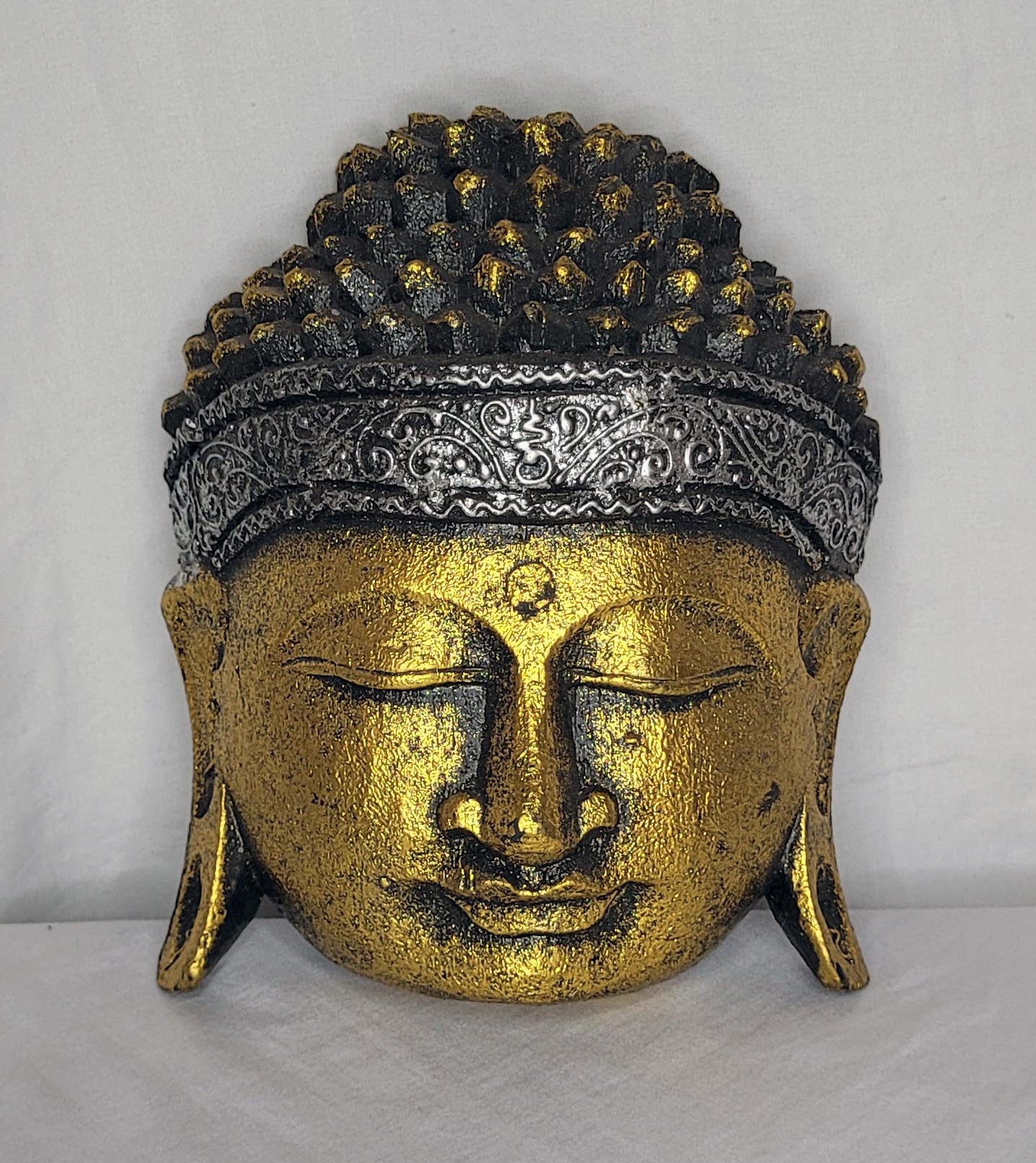 Buda durian - Buddha duren  20 cm (Dorado / Plateada) - 103