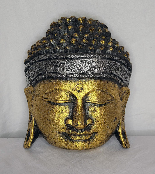 Buda durian - Buddha duren  20 cm (Dorado / Plateada) - 103