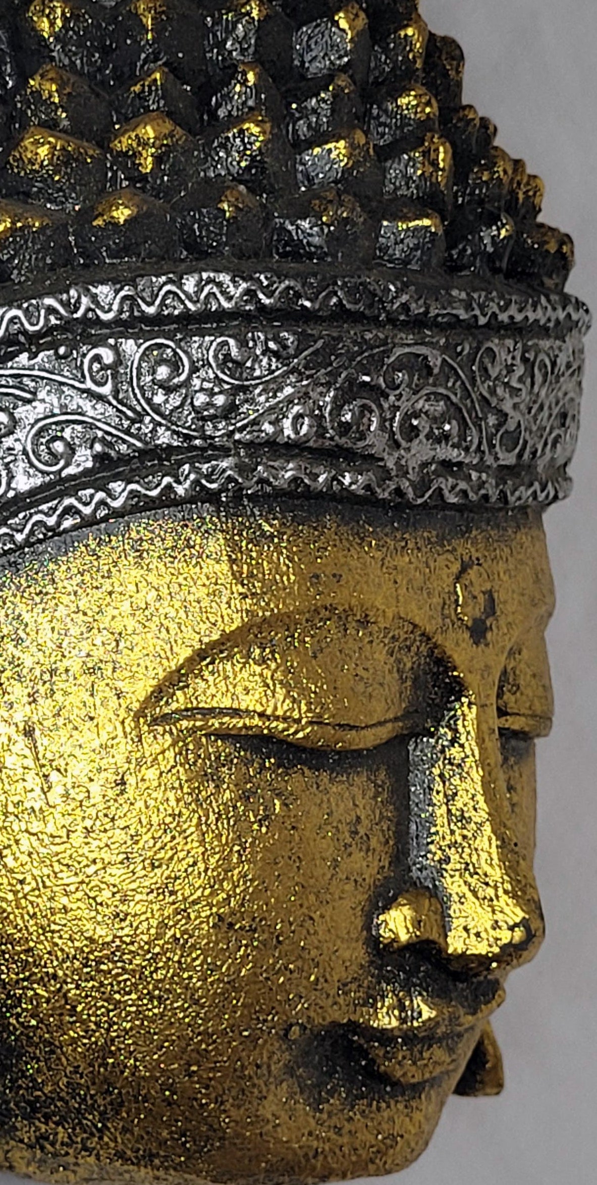 Buda durian - Buddha duren  20 cm (Dorado / Plateada) - 103