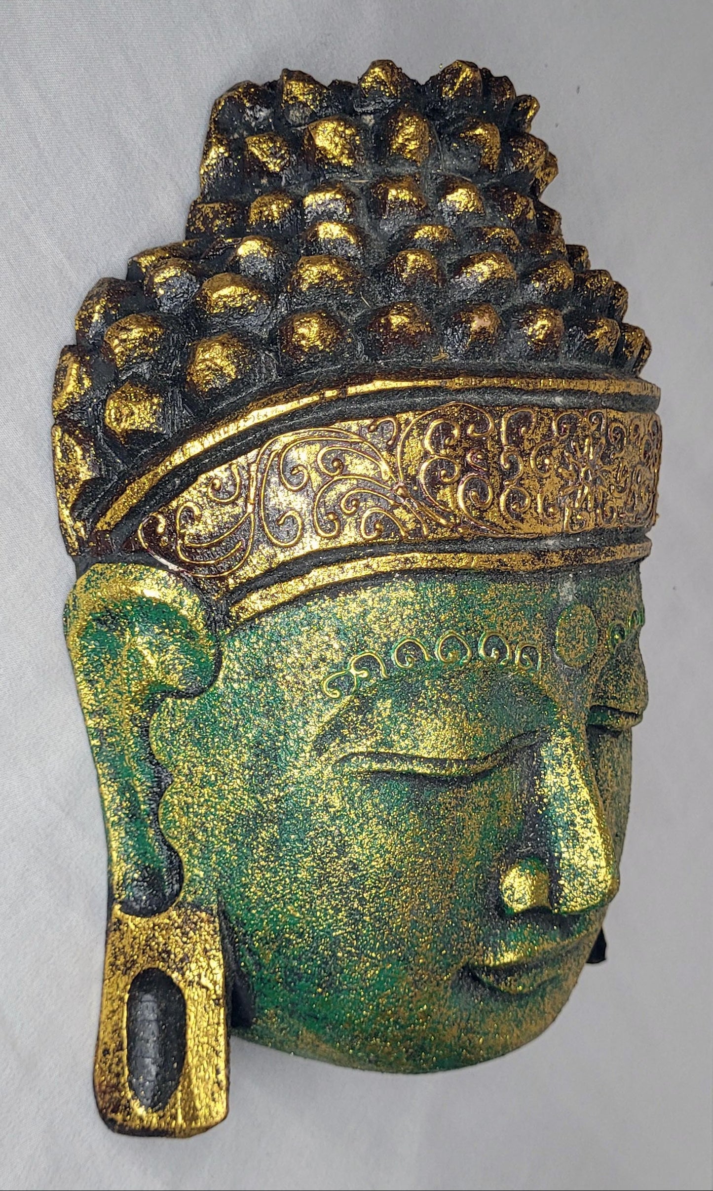 Buda durian - Buddha duren  25 cm (Verde / Dorado) - 105