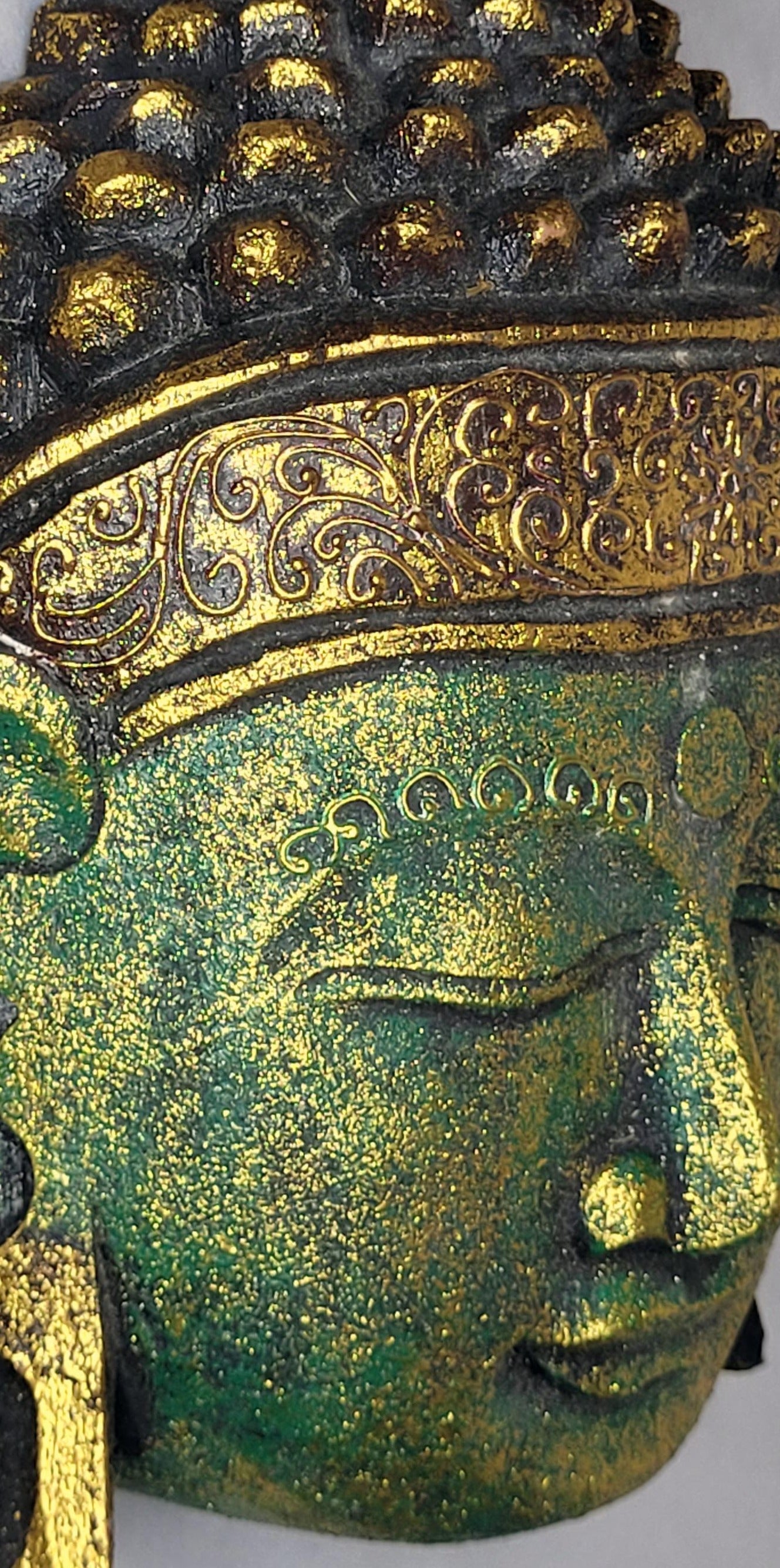 Buda durian - Buddha duren  25 cm (Verde / Dorado) - 105