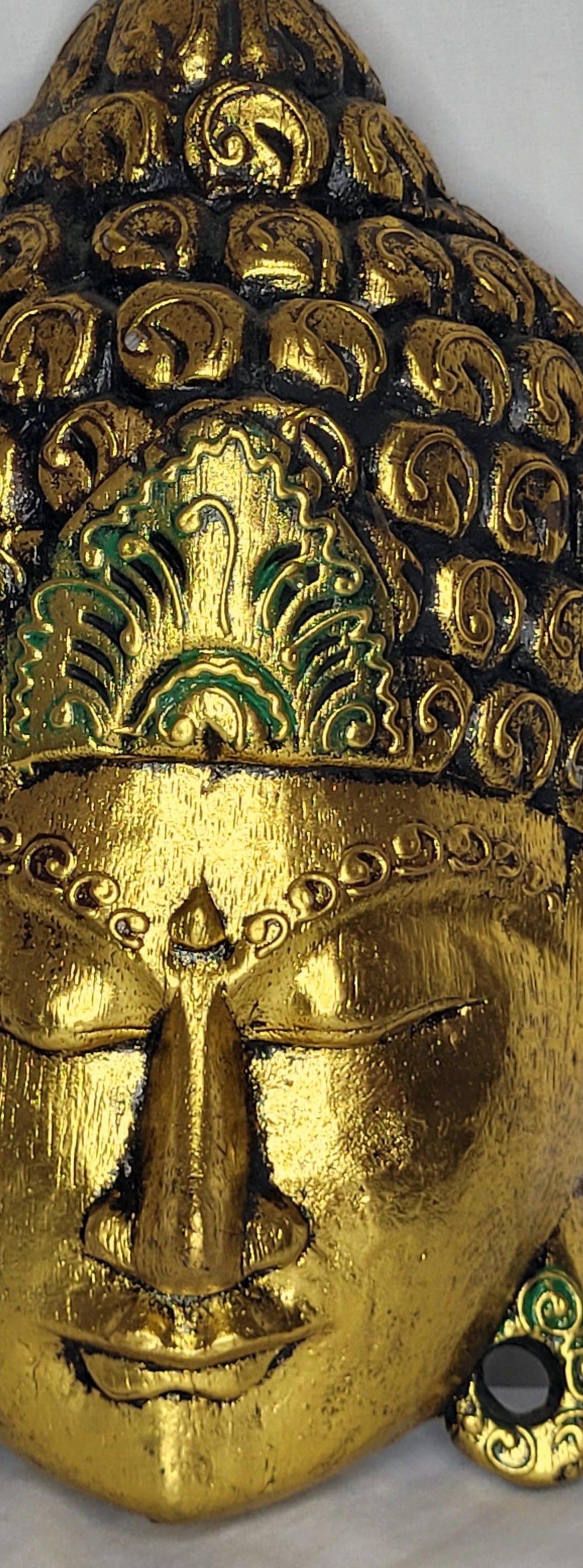 Buda durian - Buddha duren  30 cm (Dorado / Verde) - 107