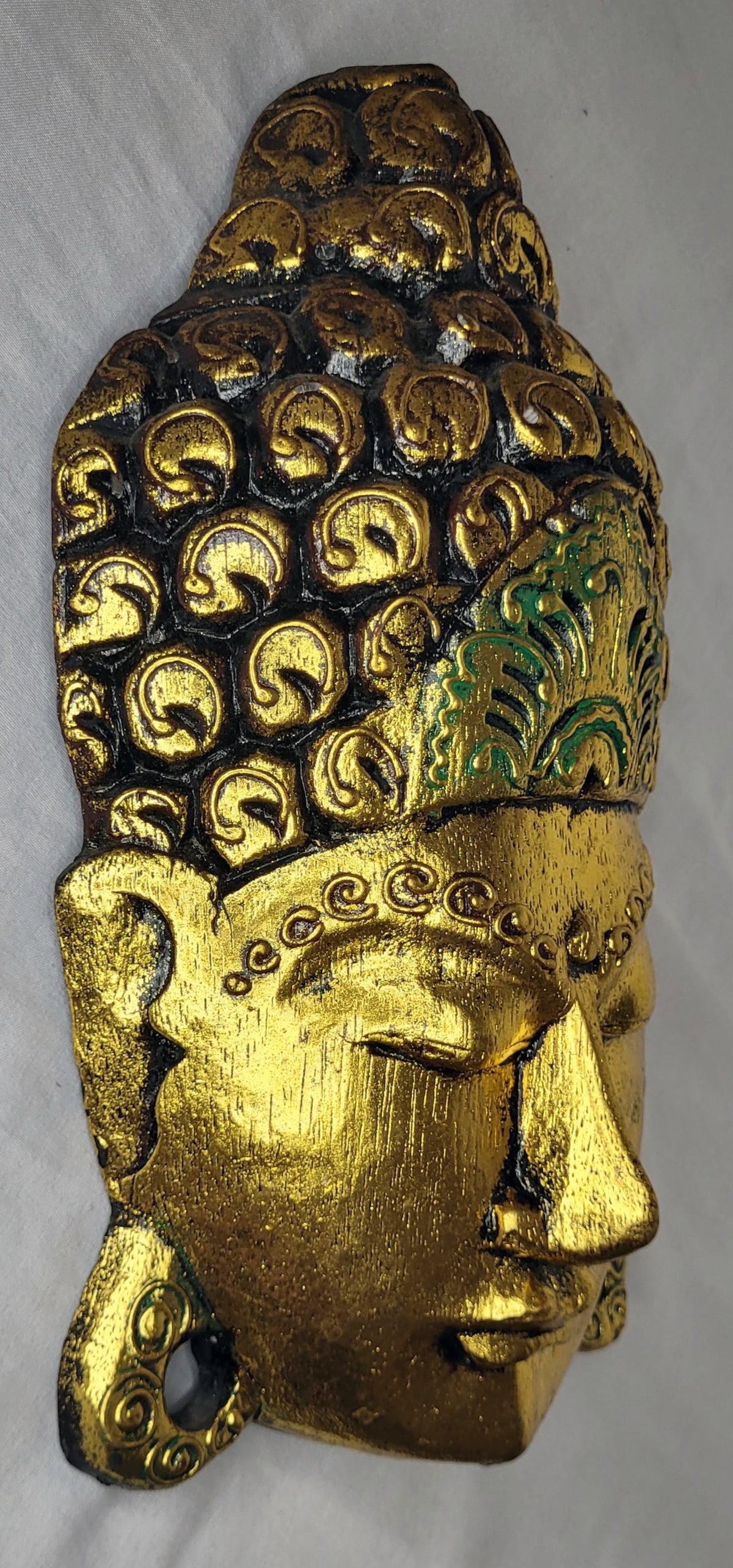 Buda durian - Buddha duren  30 cm (Dorado / Verde) - 107