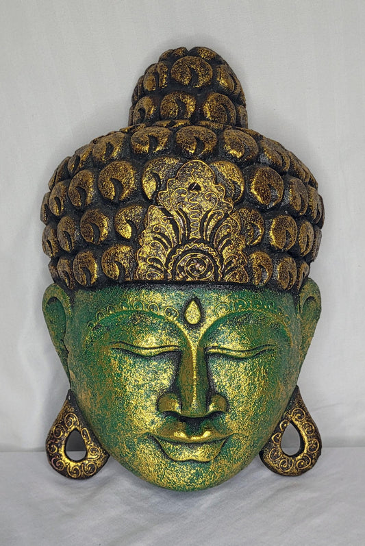 Buda durian - Buddha duren  30 cm (Verde / Dorado) - 111