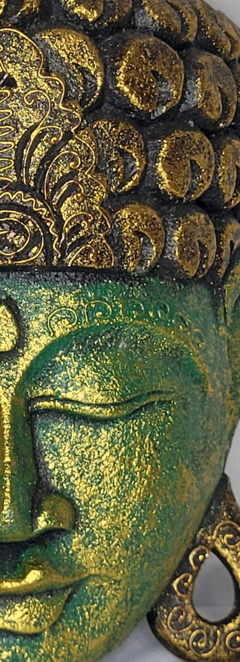 Buda durian - Buddha duren  30 cm (Verde / Dorado) - 111