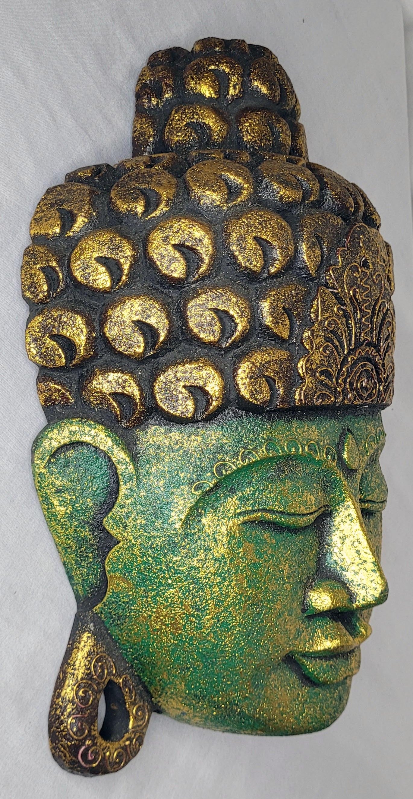 Buda durian - Buddha duren  30 cm (Verde / Dorado) - 111