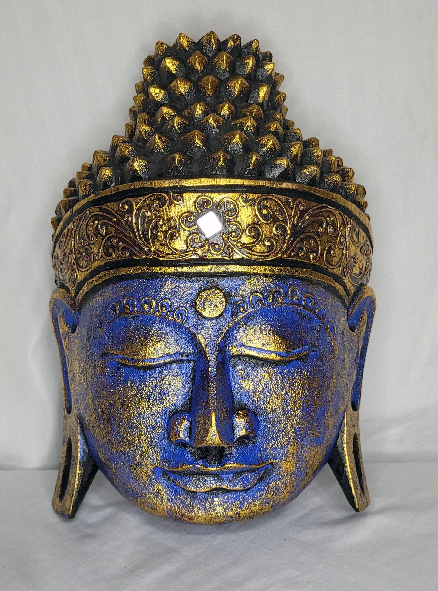 Buda durian - Buddha duren  30 cm (Azul / Dorado) - 112