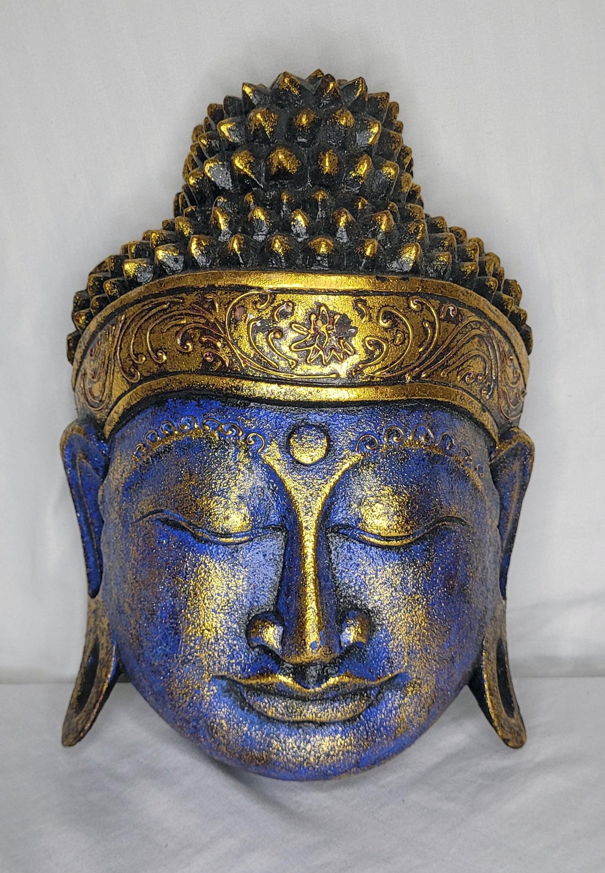 Buda durian - Buddha duren  30 cm (Azul / Dorado) - 113