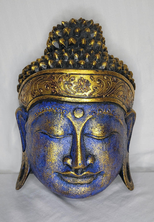 Buda durian - Buddha duren  30 cm (Azul / Dorado) - 113
