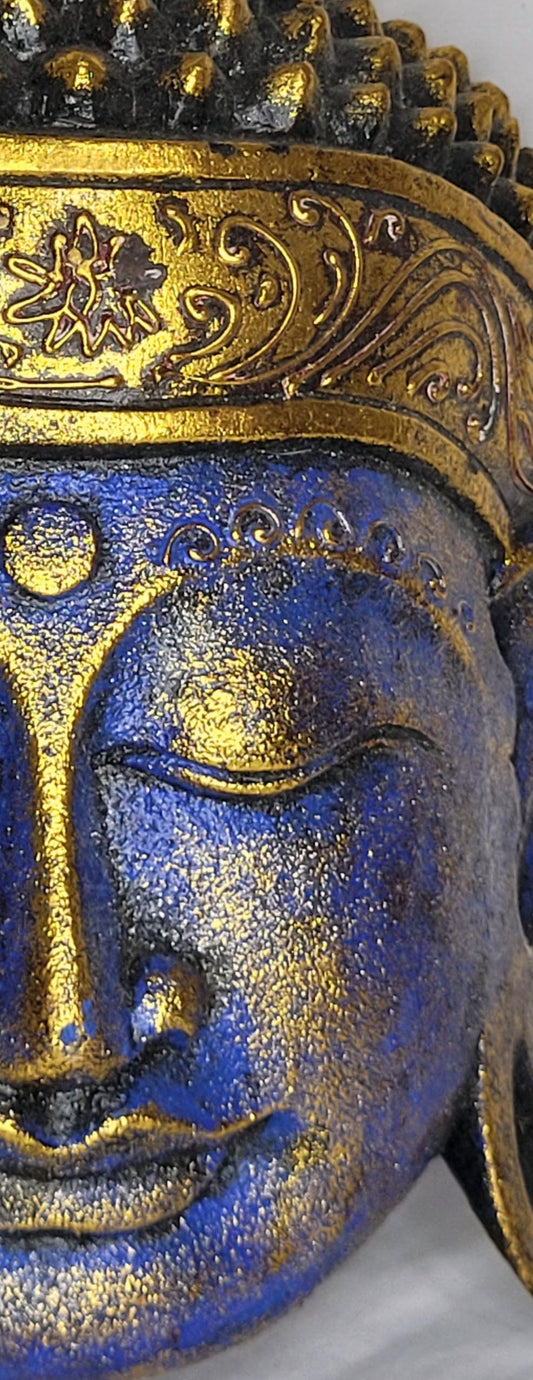 Buda durian - Buddha duren  30 cm (Azul / Dorado) - 113