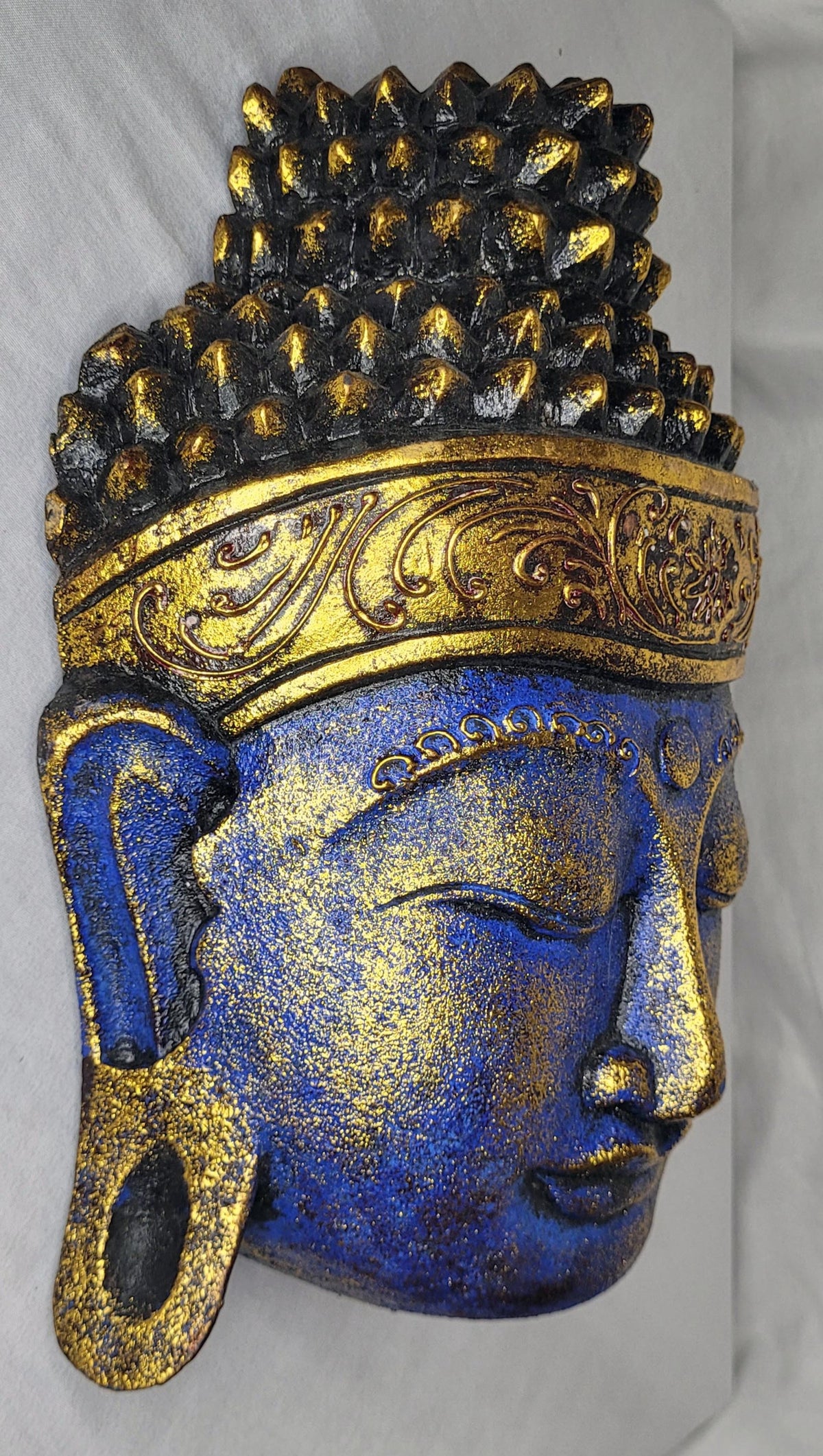 Buda durian - Buddha duren  30 cm (Azul / Dorado) - 113