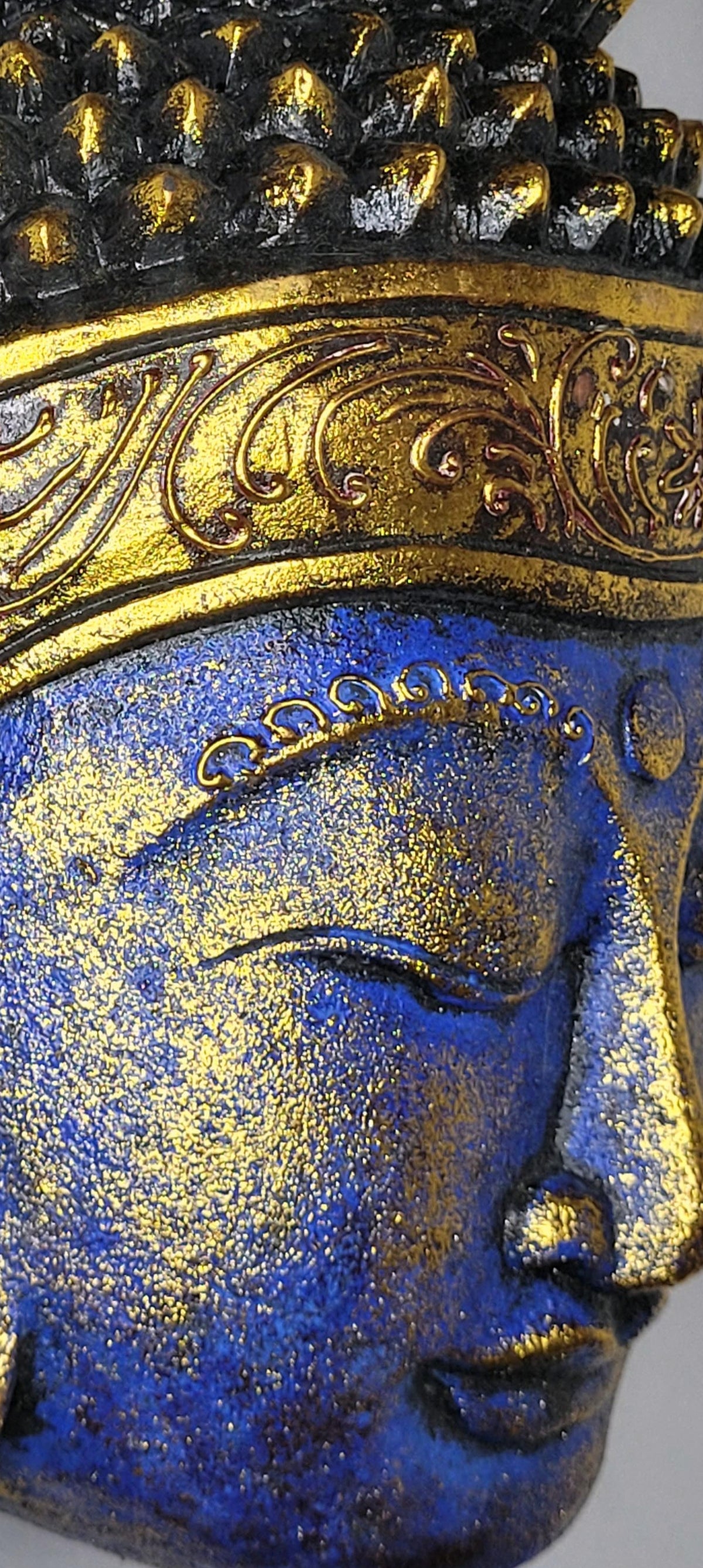 Buda durian - Buddha duren  30 cm (Azul / Dorado) - 113