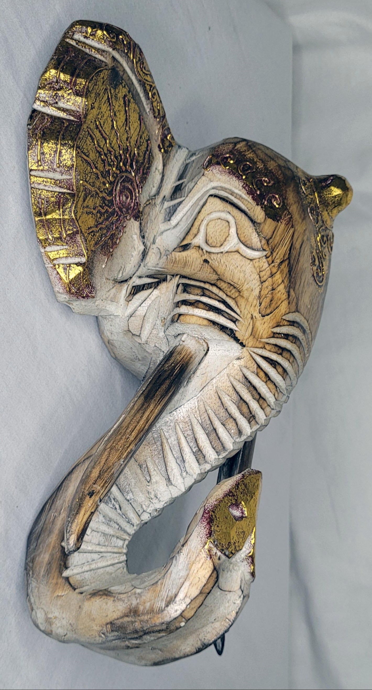Kepala Gajah - Cabeza Elefante  25 cm (Blanco 2) - 118