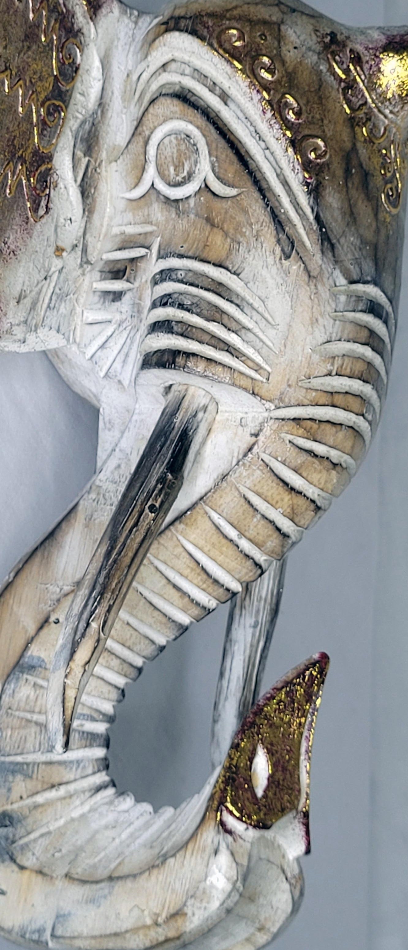 Kepala Gajah - Cabeza Elefante 25 cm (Blanco 3) - 120