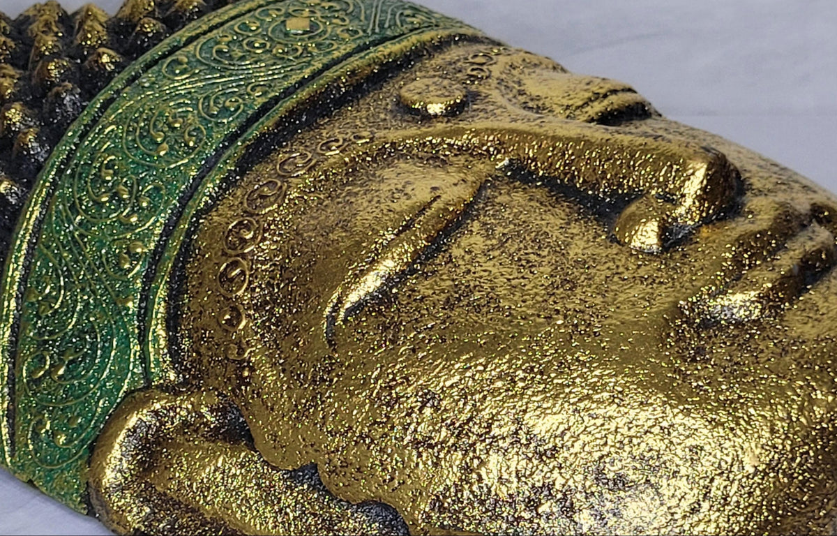 Buddha duren - Buda durian 40 cm (Dorado / Verde) - 124