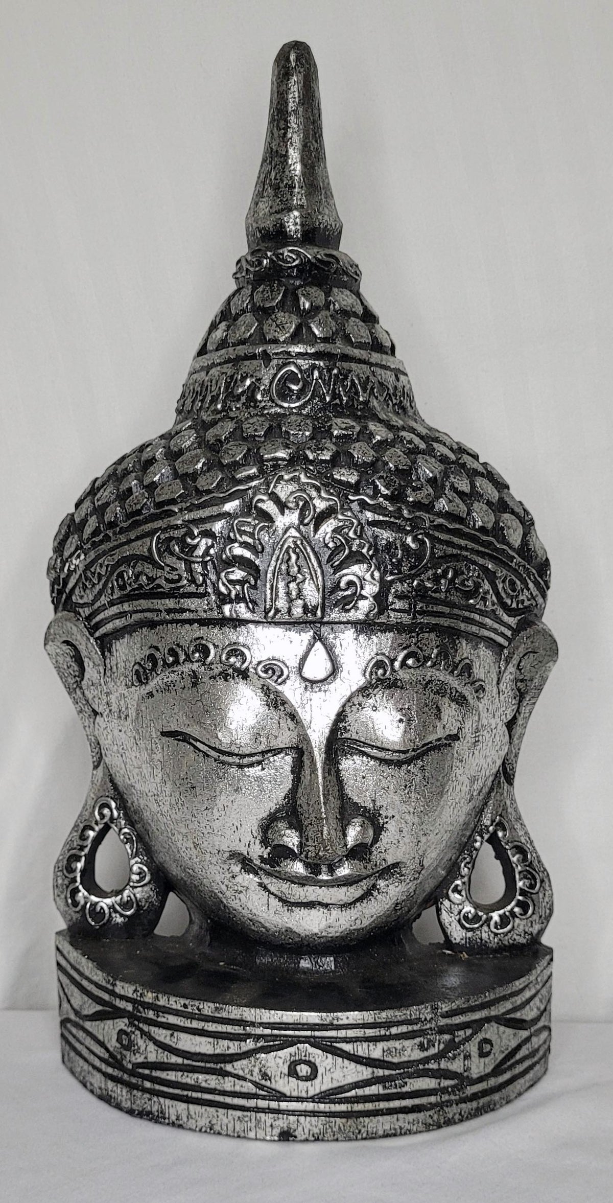 Buddha kuncung - Buda penacho 35 cm (Plateado) - 128
