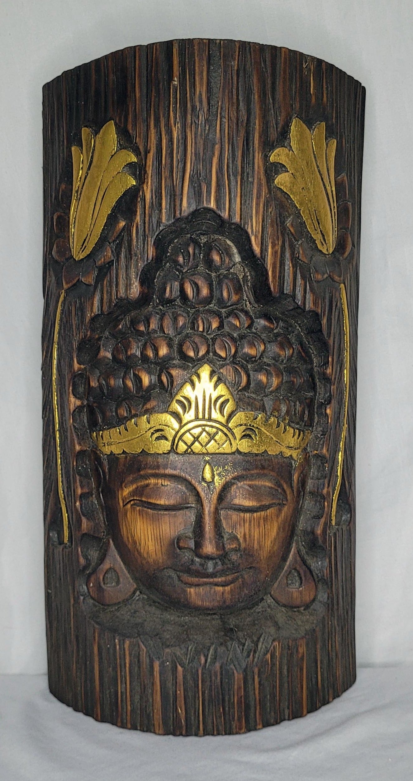 Buddha ukir - Buda árbol 40 cm (Café) - 129
