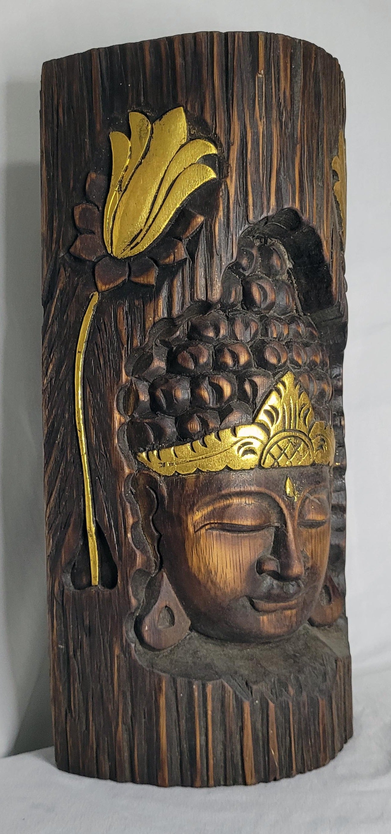 Buddha ukir - Buda árbol 40 cm (Café) - 129