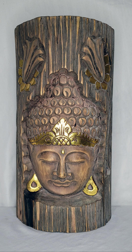 Buddha ukir - Buda árbol 40 cm (Café) - 132