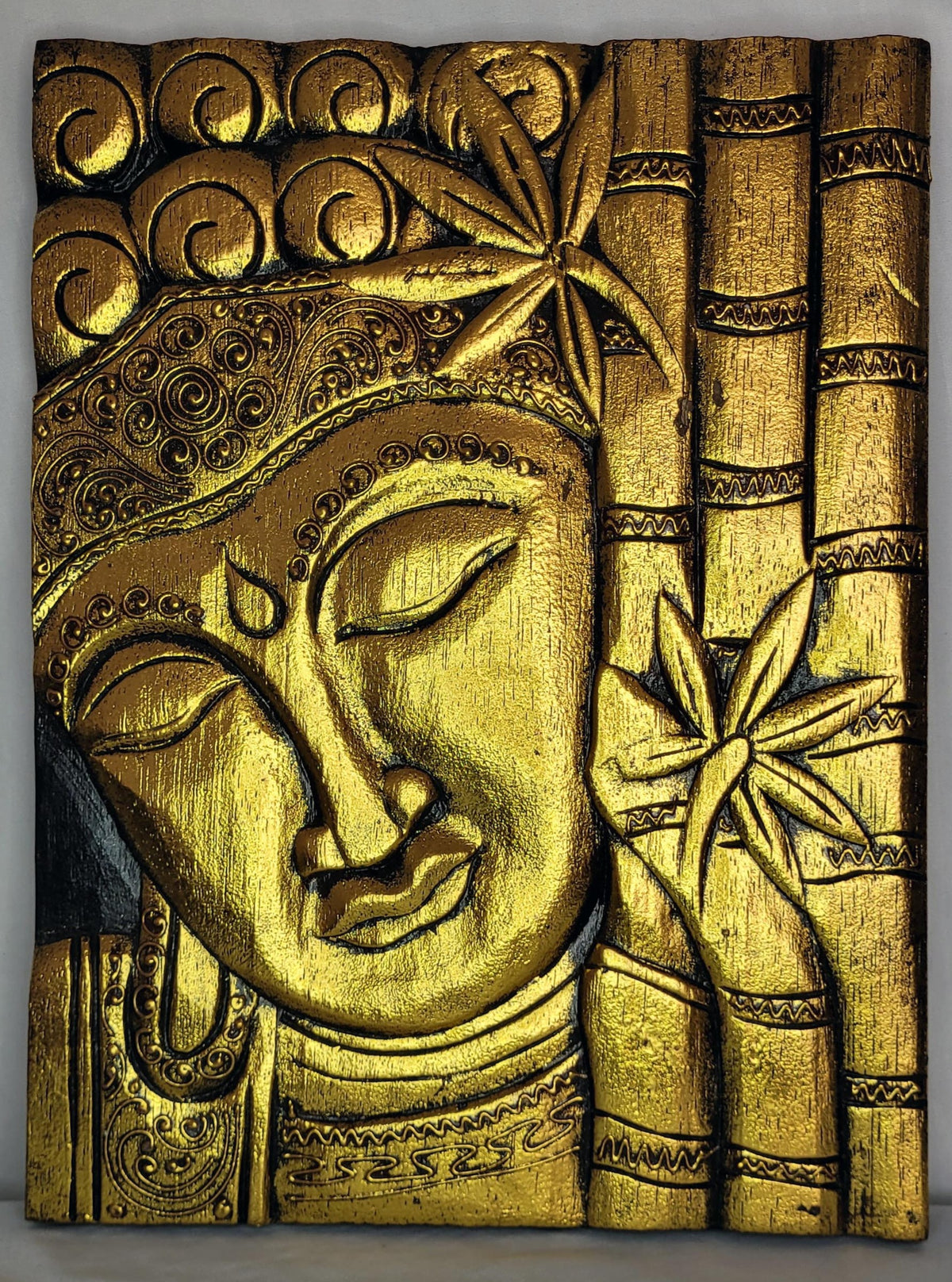 Buddha papan - Cuadro Buda 40 cm (Dorado / Dorado) - 147