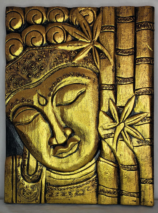 Buddha papan - Cuadro Buda 40 cm (Dorado / Dorado) - 147