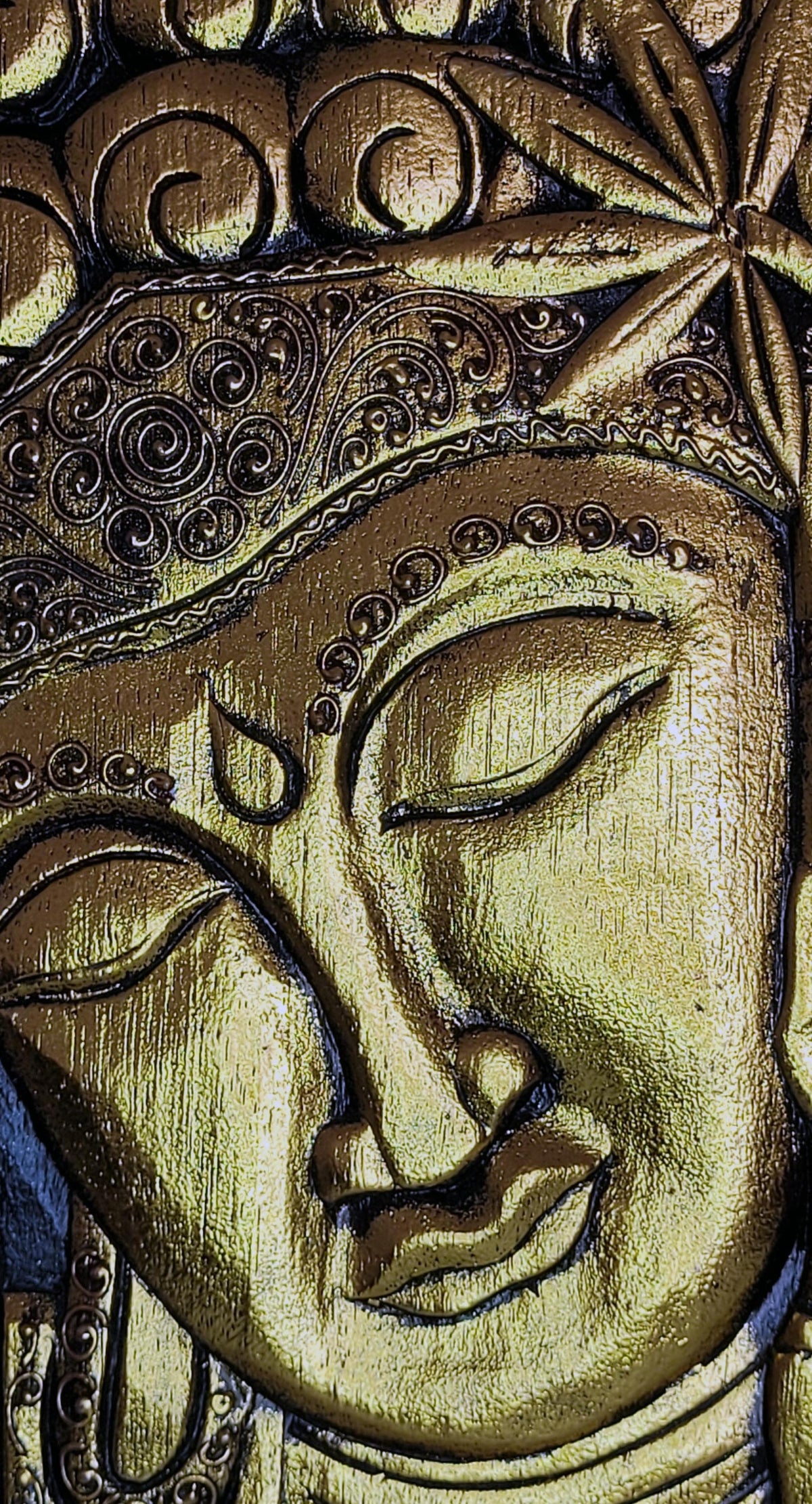 Buddha papan - Cuadro Buda 40 cm (Dorado / Dorado) - 147