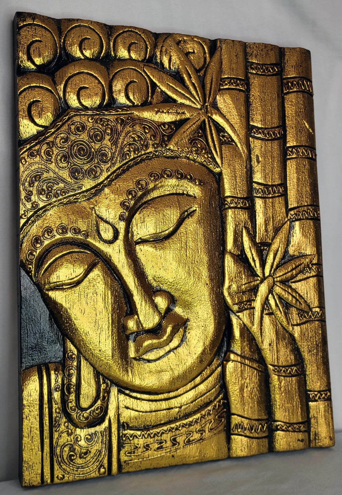 Buddha papan - Cuadro Buda 40 cm (Dorado / Dorado) - 147